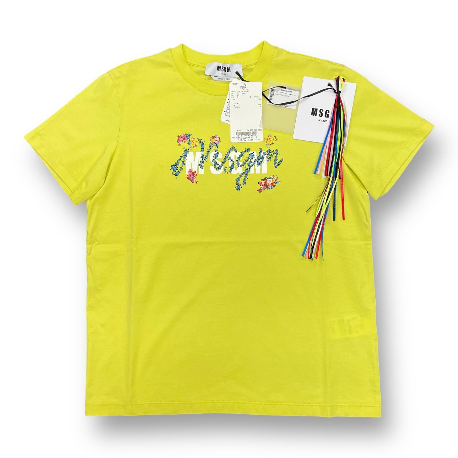 MSGM エムエスジーエム ミニロゴ半袖Tシャツ MTシャツ/カットソー(半袖/袖なし)