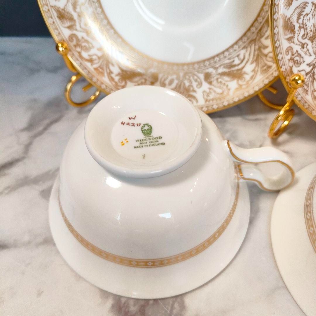 ウェッジウッド WEDGWOOD コロンビア ゴールド フロレンティーン カップ＆ソーサー 廃盤品 ティーカップ 2客セット ピオニーシェイプ 美品  - メルカリ