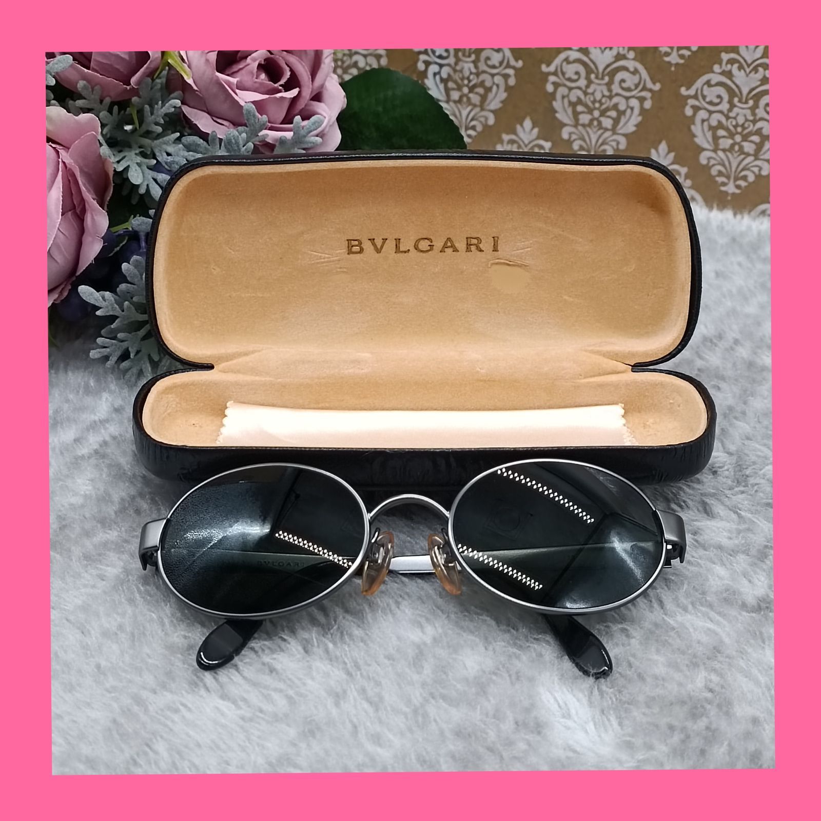 BVLGARI ブラック サングラス ケース付き　vintage WB202331 Cartier（カルティエ） ミニタンク アールデコ ケース