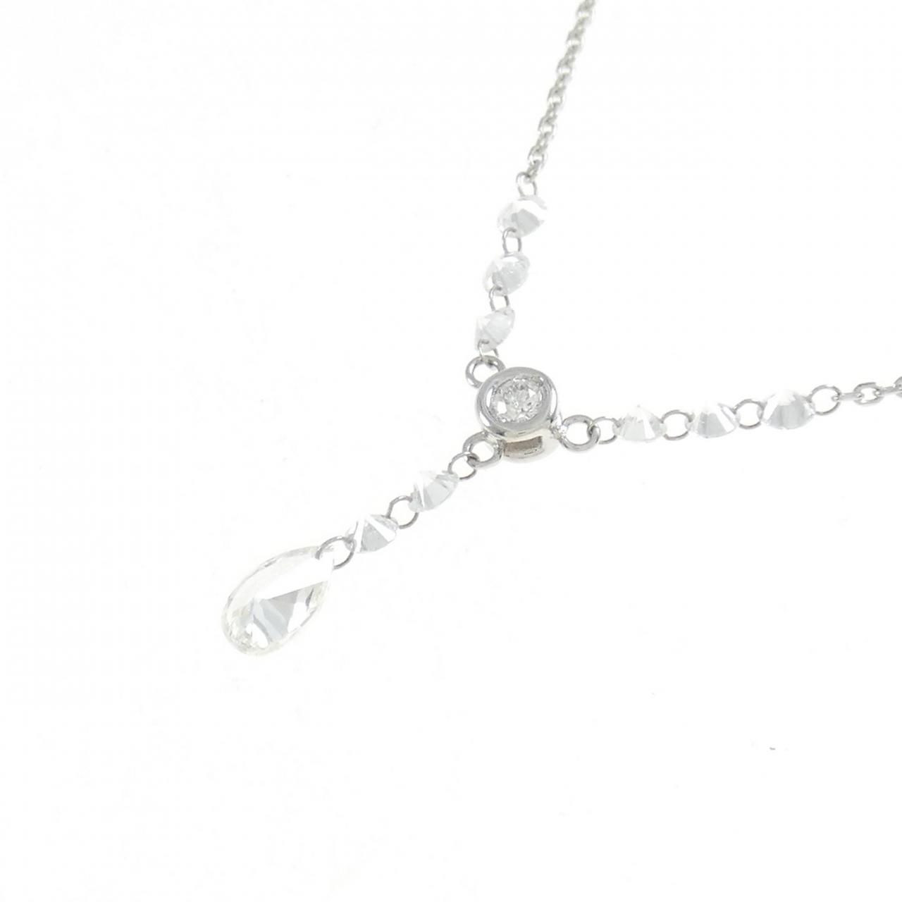 K18WG ダイヤモンド ネックレス 0.47CT - メルカリ