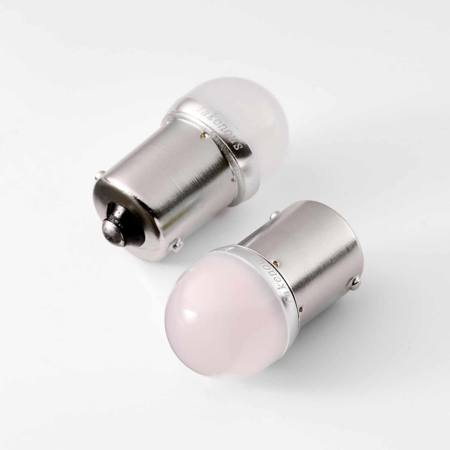 【人気商品】竹村商会 s25 シングル トラック野郎御用達 BA15s led G18 12v 24v ストロボ内蔵ルミナスルーセントバルブ ホワイト バスマーカー用 電球 2個セット (ホワイト BA15s)