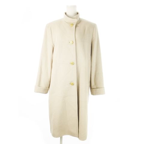 レリアン Leilian アンゴラコート スタンド ロング丈 9 グレージュ ベージュ CK25 GY44