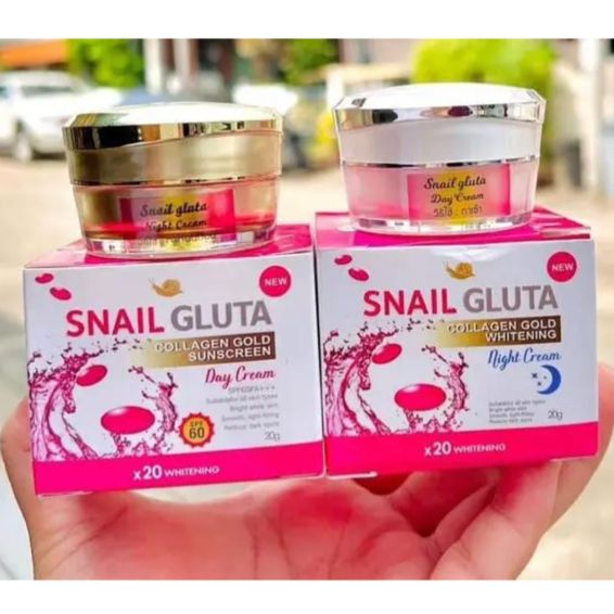 Snail Gluta Day and Night Cream Set - メルカリ