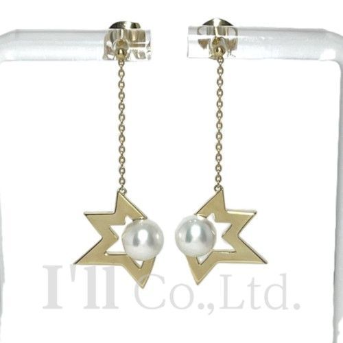 タサキ TASAKI コメット プラス イヤリング ピアス イエローゴールド