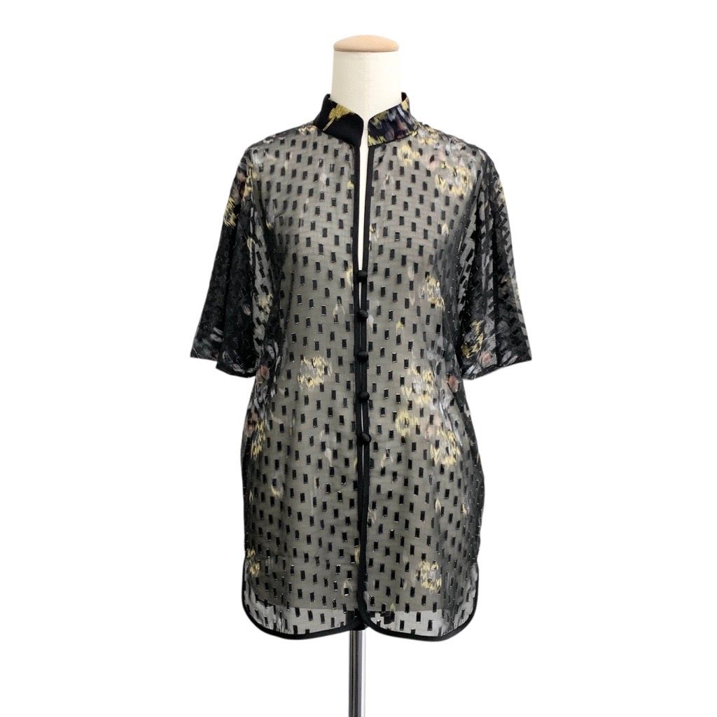 Mame Kurogouchi マメクロゴウチ Flower Print Shirt フラワープリントシャツ シアーブラウス 1 MM19SS-SH021