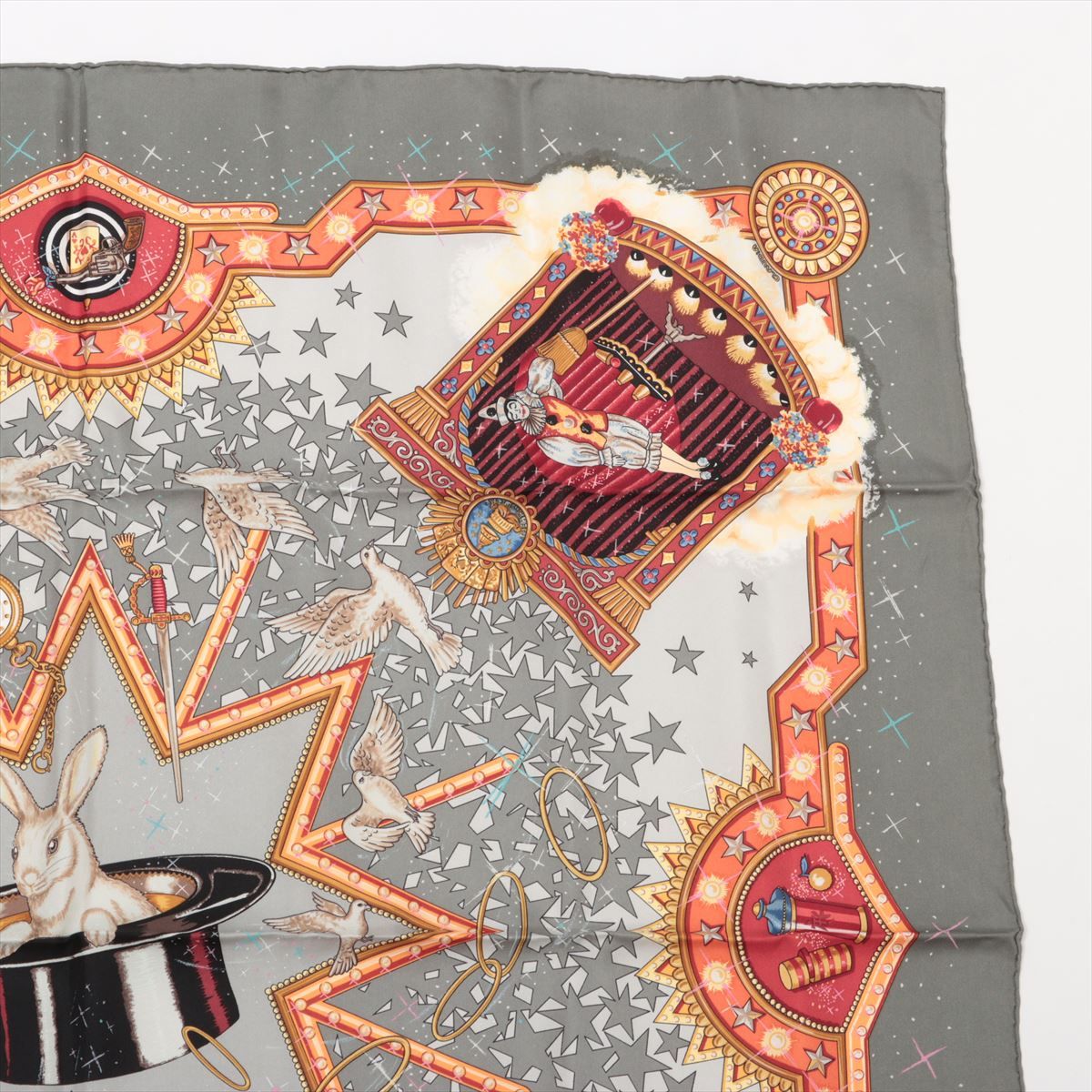 新品同様 エルメス タグ付 カレ 90 LA MAGIE マジック スカーフ シルク