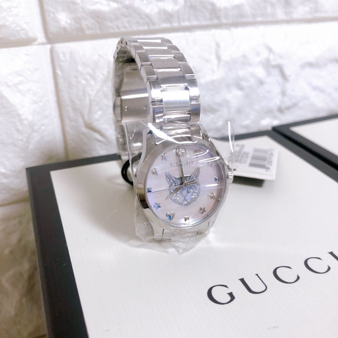 新品未使用】GUCCI タイムレス 腕時計 猫 ピンク YA1265013 - Star