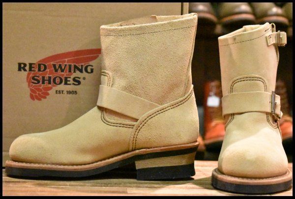 5D 11年 レッドウィング 2965 ショートエンジニア スエード ホーソーンアビレーンラフアウト ブーツ redwing HOPESMORE FF145