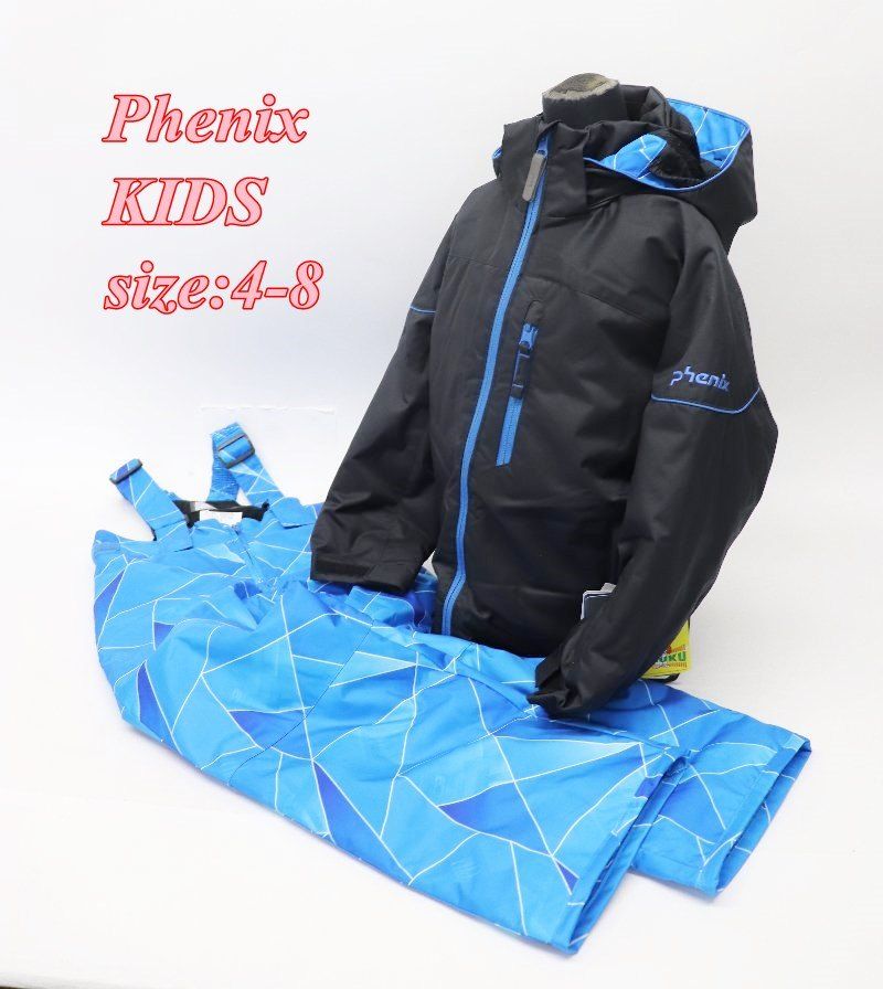 Phenix フェニックス ジュニア スキージャケット<BR> -パンツ 105-125cm ブラック ES6G22P84 上下セット キッズ R2510-001