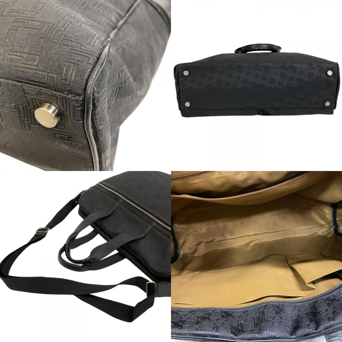 【美品】dunhill ビジネス　ボストンバッグ　ショルダー　2way 南京錠 5％OFF フォロワークーポン！！】Dunhill ダンヒル 2WAY