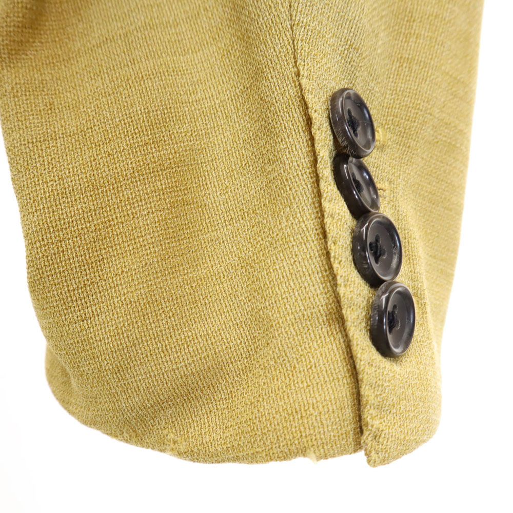 エルメス イタリア製 SUPER 100's テーラードジャケット 50 イエロー