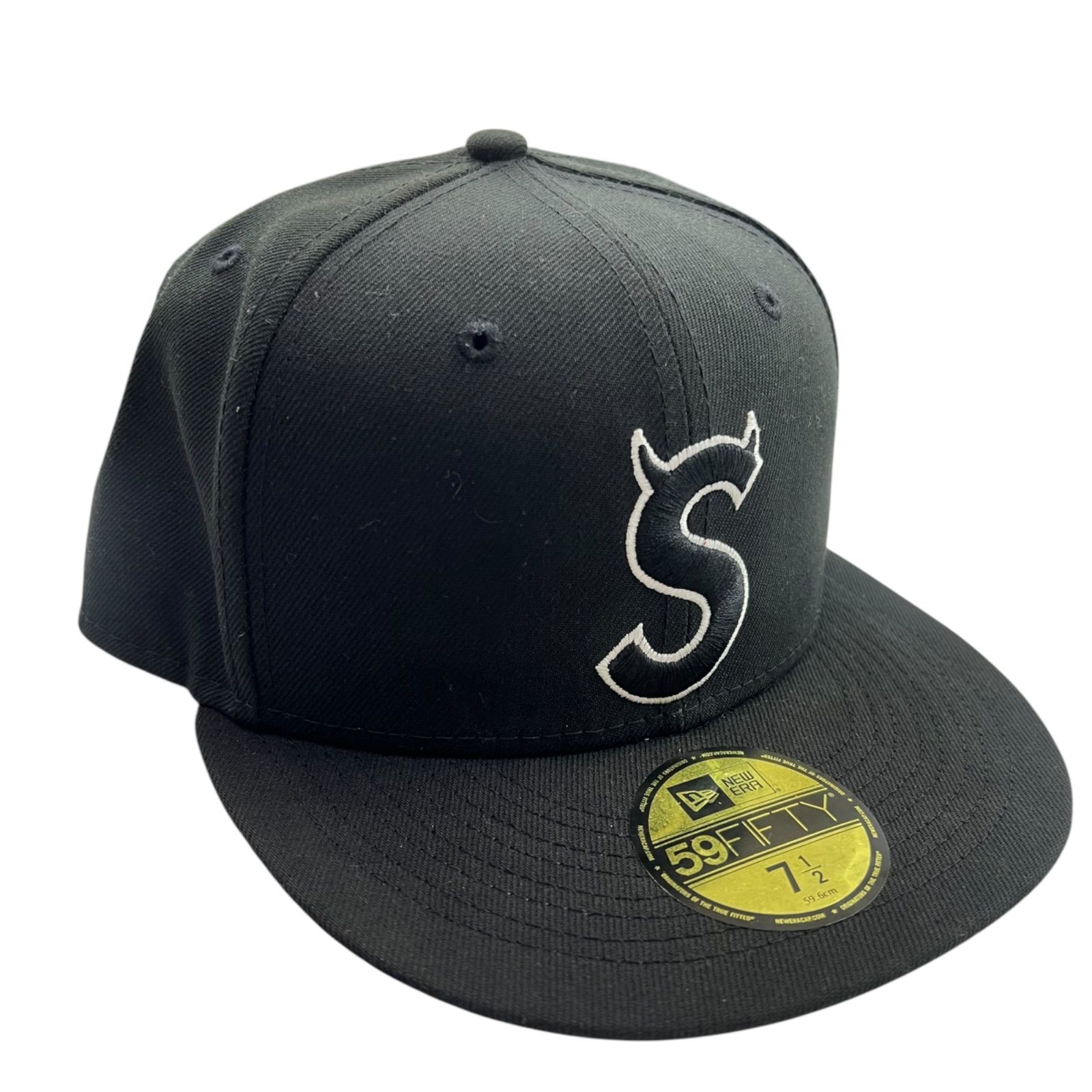 Supreme 22fw S Logo New Era Black 7-1/2 59.6cm シュプリーム S ロゴ 