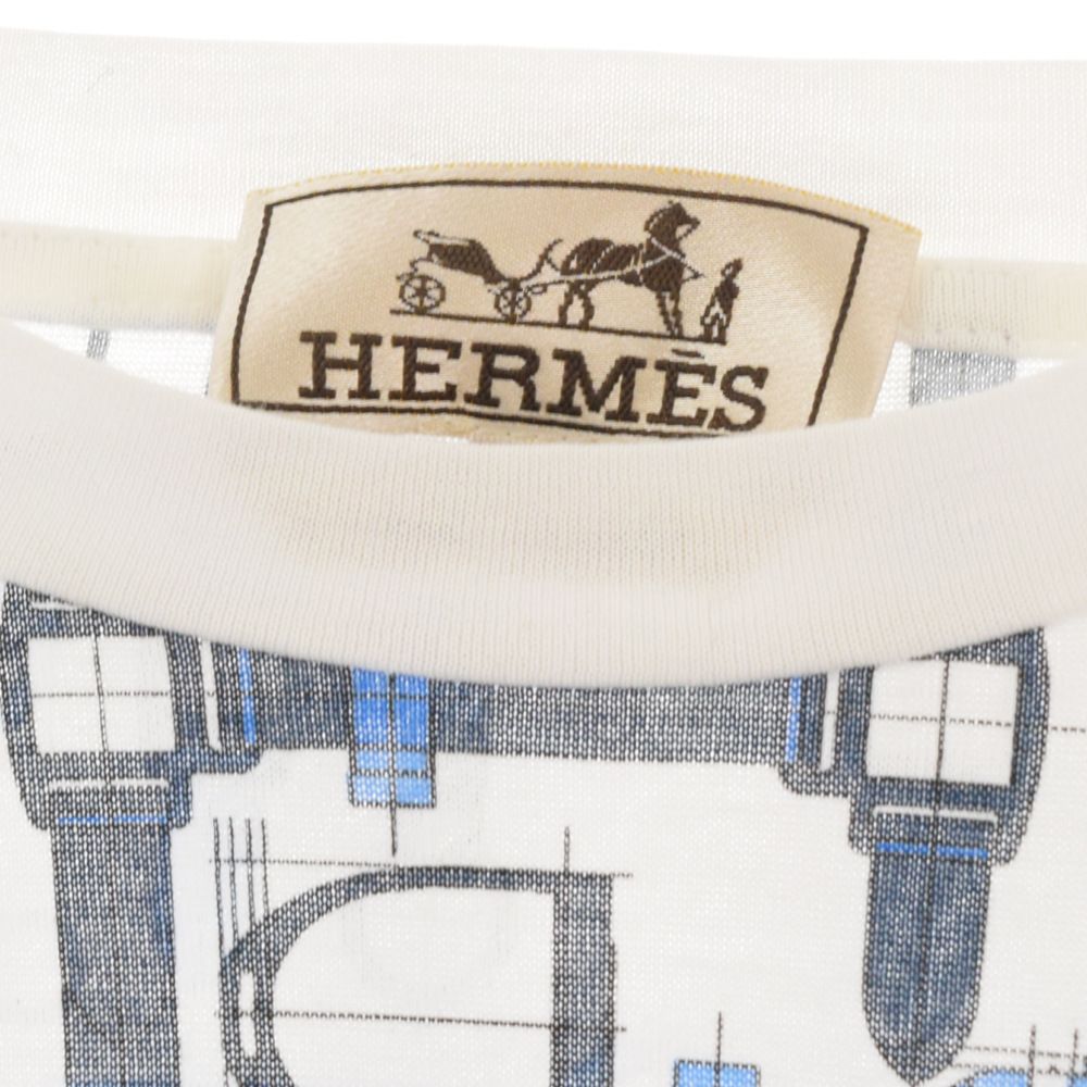 HERMES (エルメス) 20SS Labyrinthe Equestre 総柄半袖Tシャツ 