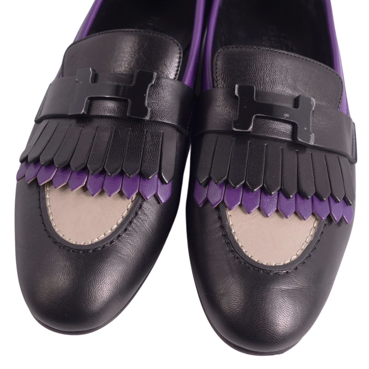 極美品 エルメス HERMES ローファー 2023 モカシン ロワイヤル