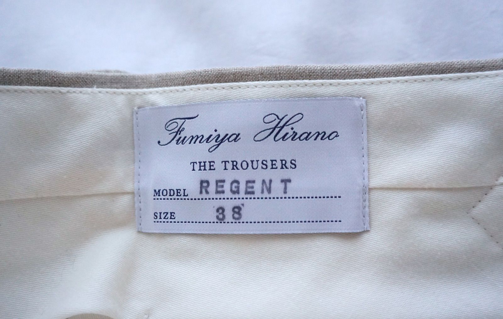 FUMIYA HIRANO THE TROUSERS フミヤヒラノ トラウザーズ REGENT spence