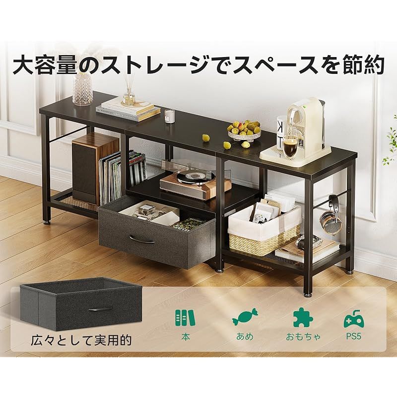 AODK テレビ台 47型対応 ローボード 幅120×奥行29×高さ50cm 簡単組立