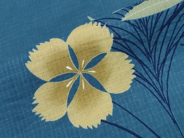 平和屋着物∴夏物 浴衣 綿紅梅 草花文 綿 逸品 CAAU3534ng - メルカリ 