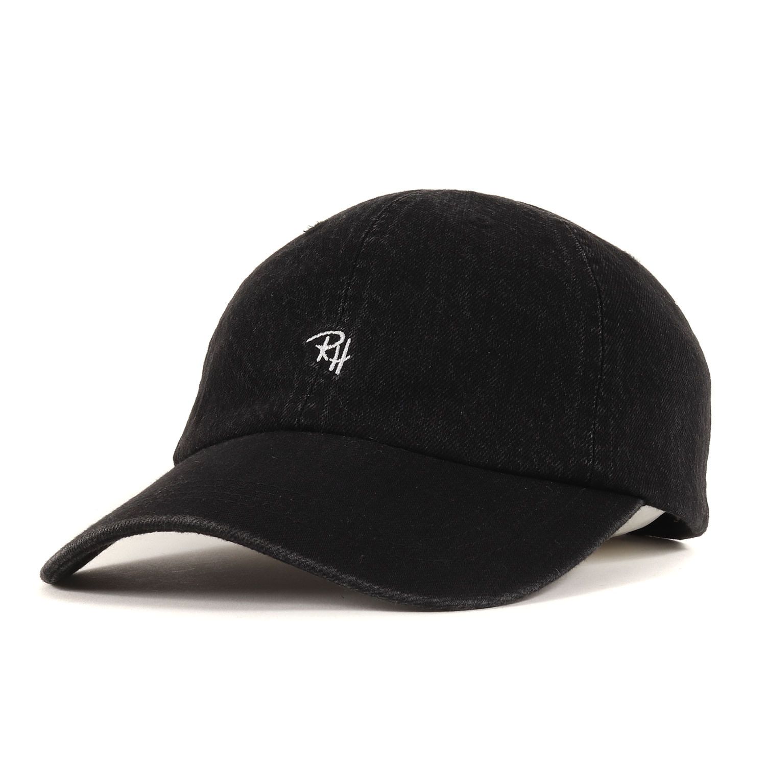 Ron Herman ロンハーマン キャップ 23AW RH ロゴ ウォッシュド ブラック デニム キャップ (USED DENIM LOGO CAP) ブラック 黒 帽子 ファッション アイテム 雑貨 小物【メンズ】