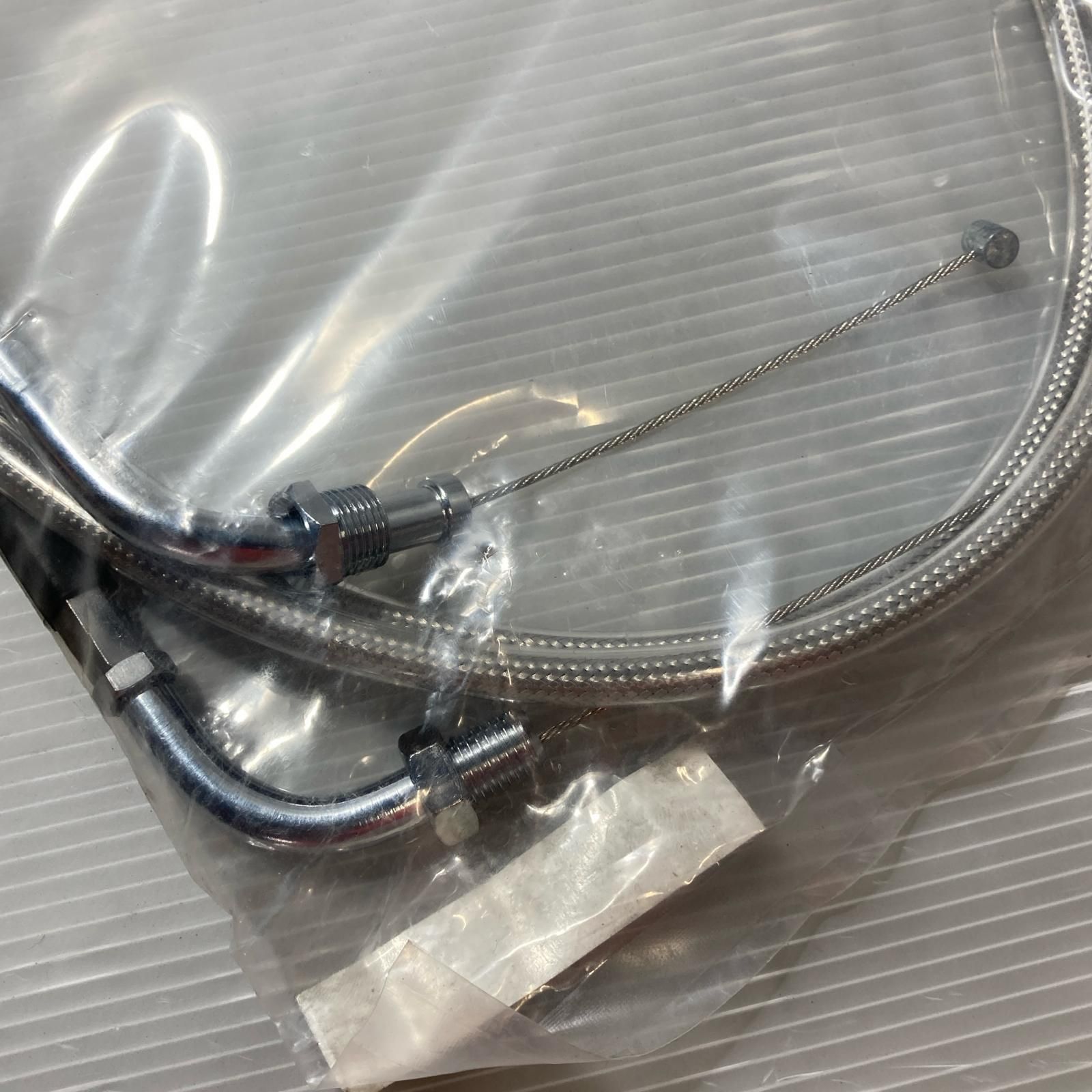 CBR400F ワイヤーセット 30cmロング ブラック アクセルワイヤー クラッチワイヤー チョークワイヤー ゼファー400⁄χ(カイ) ワイヤーセット 純正長 ブラック メッシュ ダーク