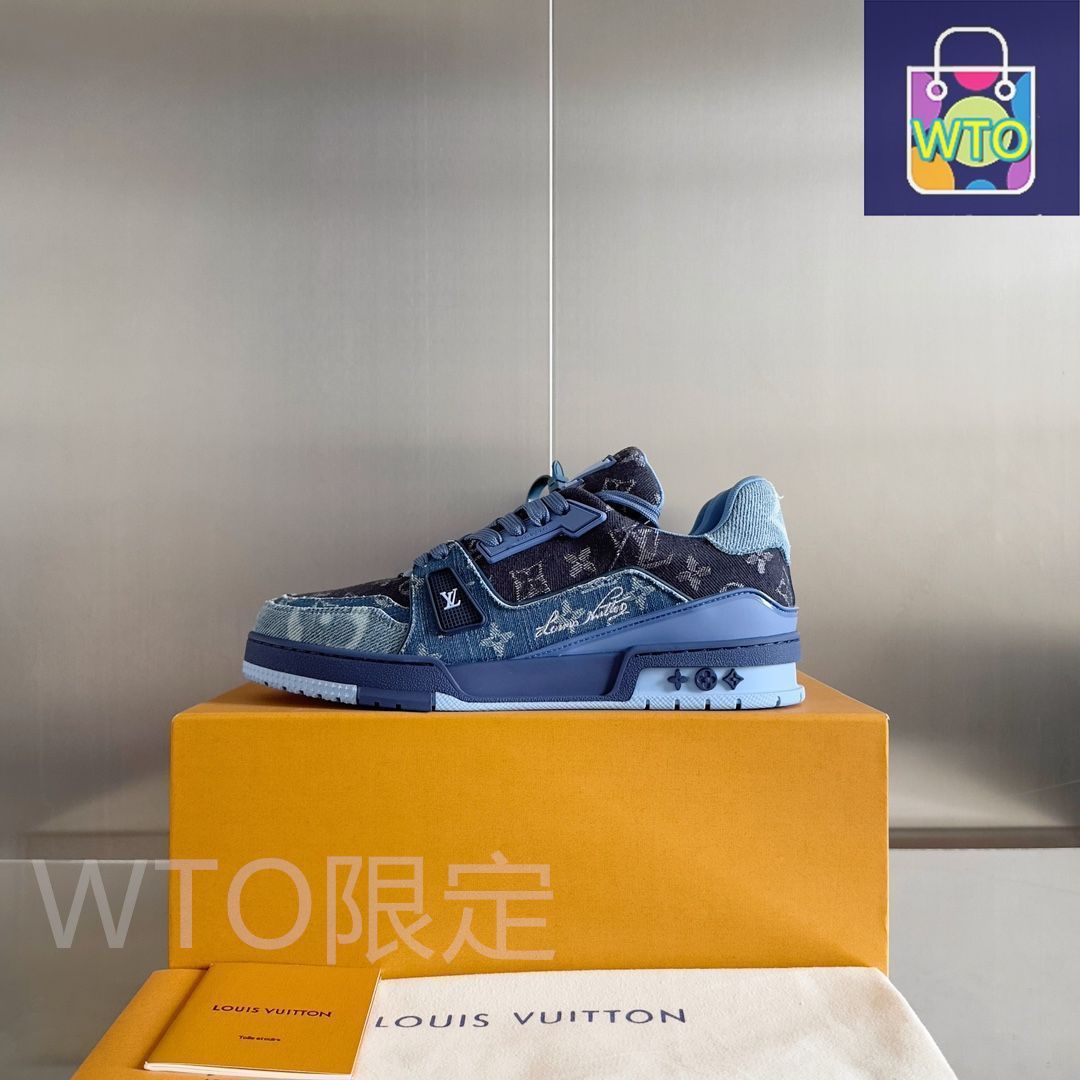 レトロブルーのロートップファッショナブルなカジュアルシューズ｜WTO通販｜