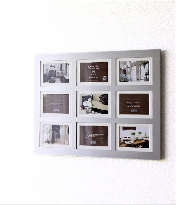 フォトフレーム 壁掛け 卓上 複数 写真立て おしゃれ 9枚 横 多面 複数