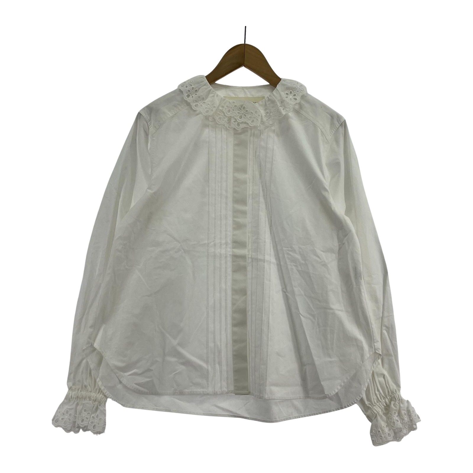 THE SHINZONE Lace COLLAR Blouse ホワイト 34