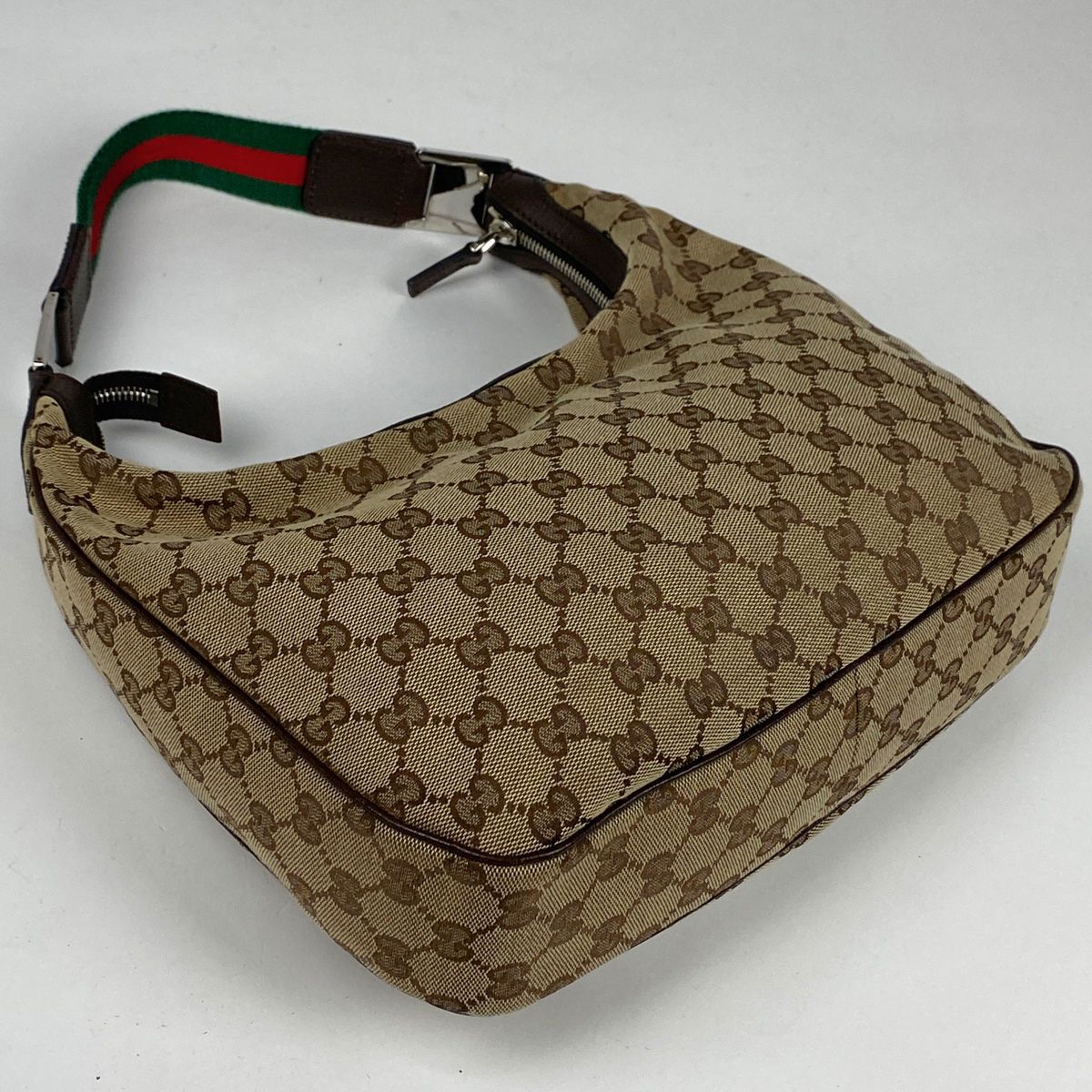 グッチ GUCCI GG柄 ショルダーバッグ ワンショルダー シェリーライン ウェブ ショルダーバッグ GGキャンバス ブラウン 145757  レディース 【中古】 - メルカリ