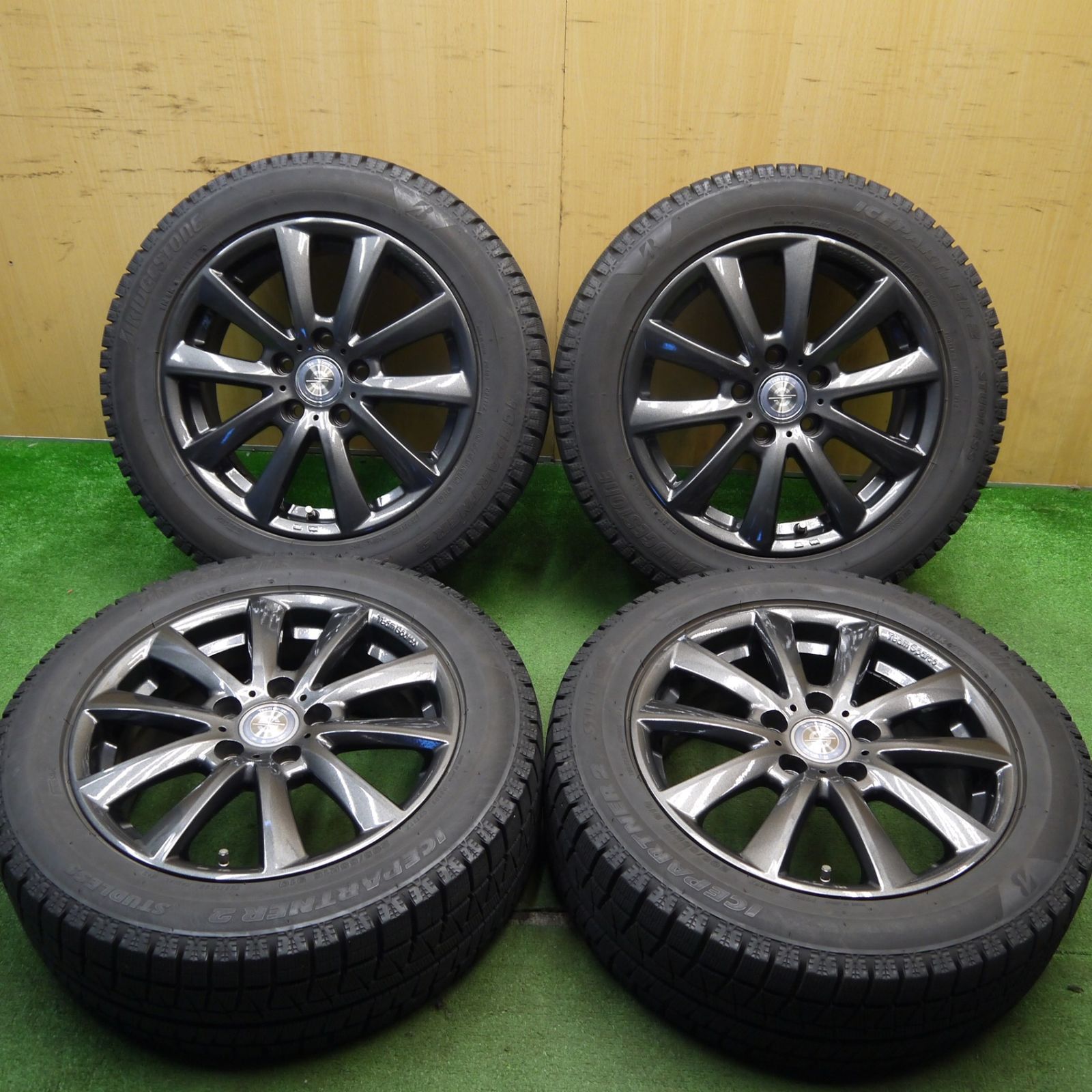 バリ溝 キレイ 9.5分 ワーゲン 等 205|55R16 スタッドレス ブリヂストン アイスパートナー2 Team Sparco チームスパルコ 16インチ PCD112|5H 5050708Hス