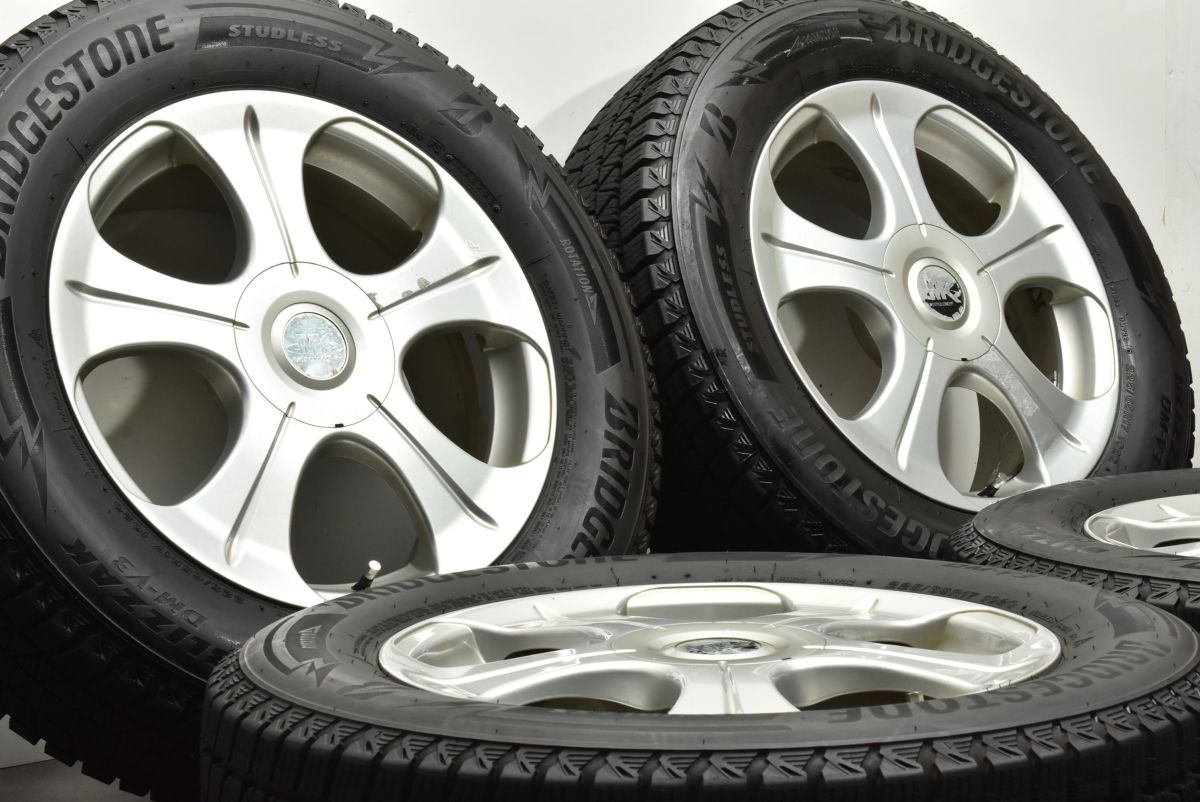 バリ溝 MK EURO STYLE COMCEPT 17in 7J 38 PCD100 114.3 ブリヂストン ブリザック DM-V3 225 65R17 NX ハリアー RAV4 エクストレイル