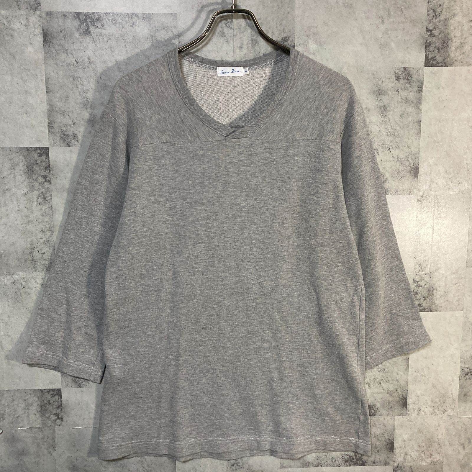 サンリミット フットボールTシャツ サイズ1 カットソー ネイビー グレー 2枚セット コムデギャルソンシャツsanslimite 日本製 Sans Limite サンリミット フットボールTシャツ コットン 裏