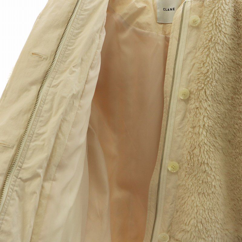 【美品】　CLANE クラネ　ボアベストレイヤードキルティングダウンコート 美品】 CLANE クラネ ボアベストレイヤードキルティングダウン