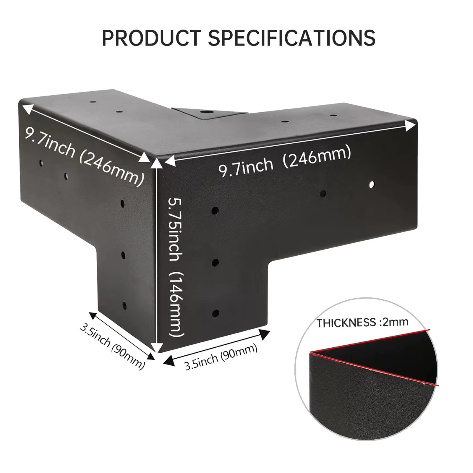 ガゼボ|パティオパーゴラ|ログキャビン用木製ビーム 屋外パーゴ金具