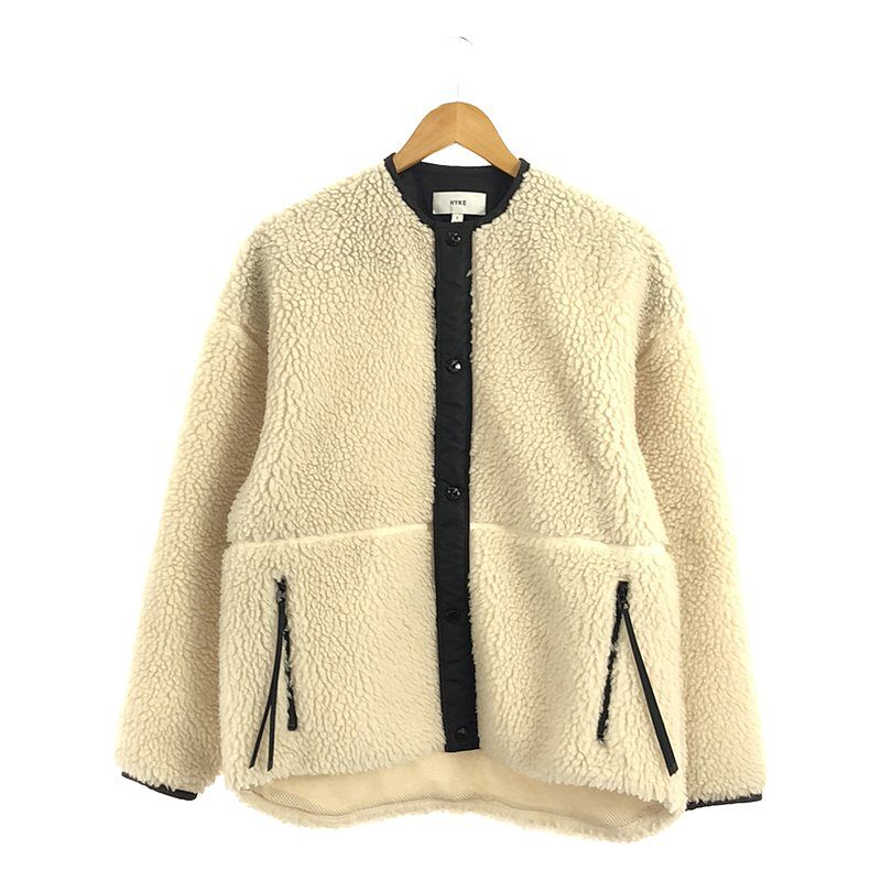 HYKE / ハイク | 2022AW | FAUX SHEARLING JACKET ボアフリース ノー 