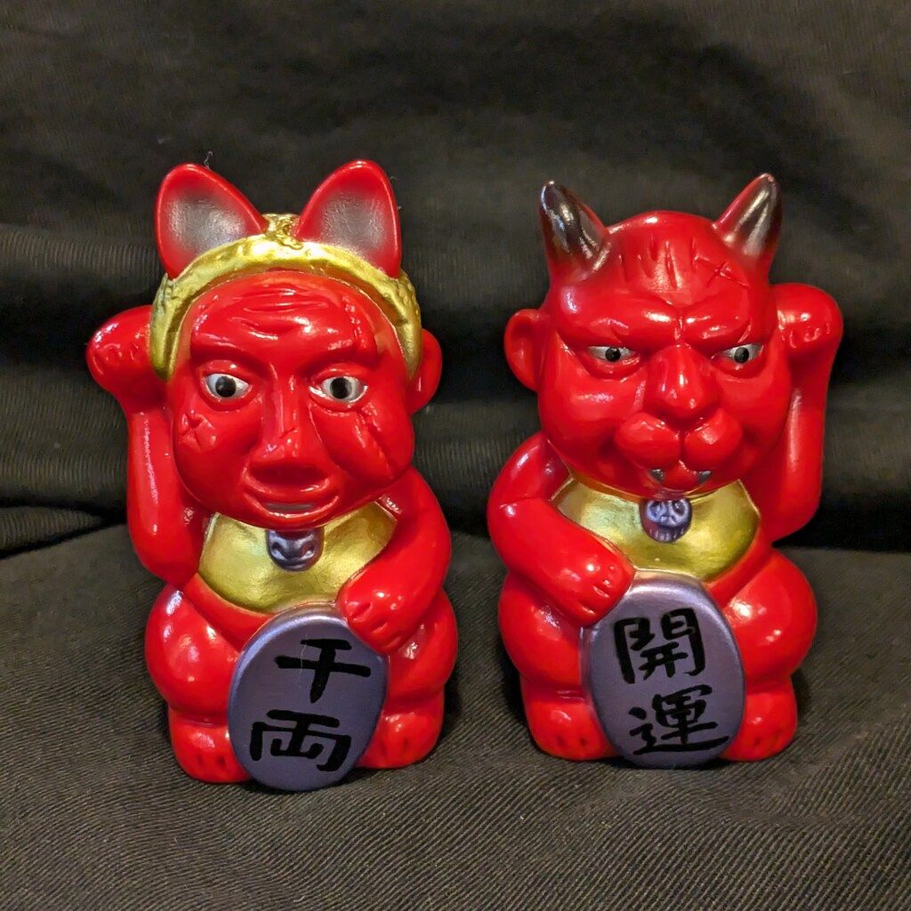 angel abby/izumonster Blood Guts ToysXangel abby BLOOD GUTS TOYS 招き親父u0026招き地獄男 赤成型