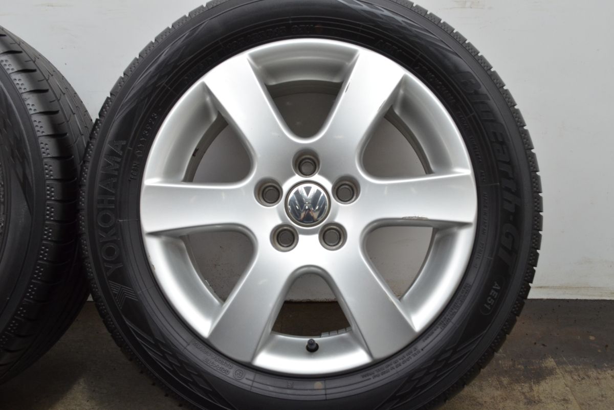 超バリ溝 製 フォルクスワーゲン 9N ポロ 純正 15in 6J 43 PCD100 ヨコハマ ブルーアース GT AE51 195 55R15 品番 6Q0601025R FFCRYSTALESIA_COM