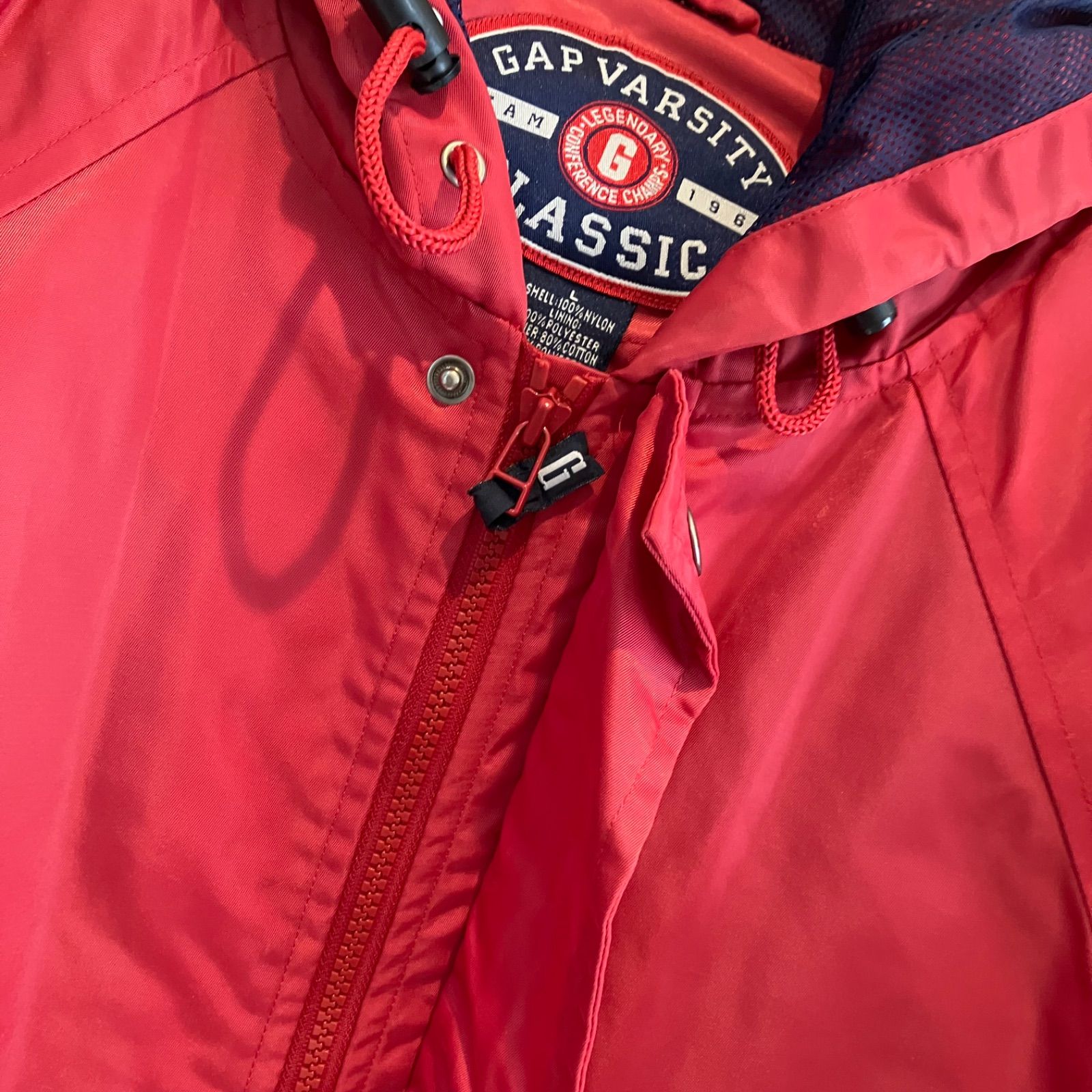 GAP】GAP VARSITY CLASSIC ライナー付きジャケットコート レッド L 