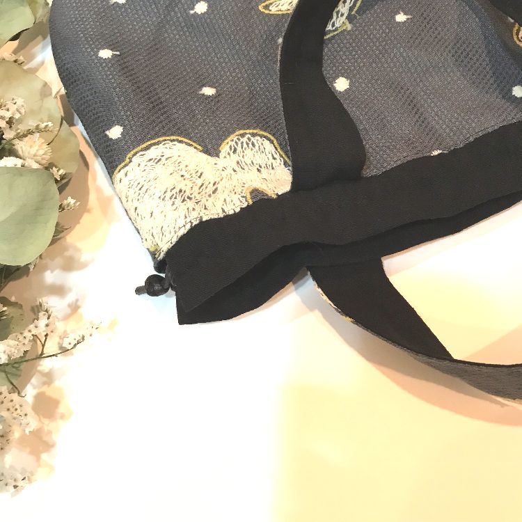 しじみ巾着bag＊swan＊minaperhonen fabric - メルカリ