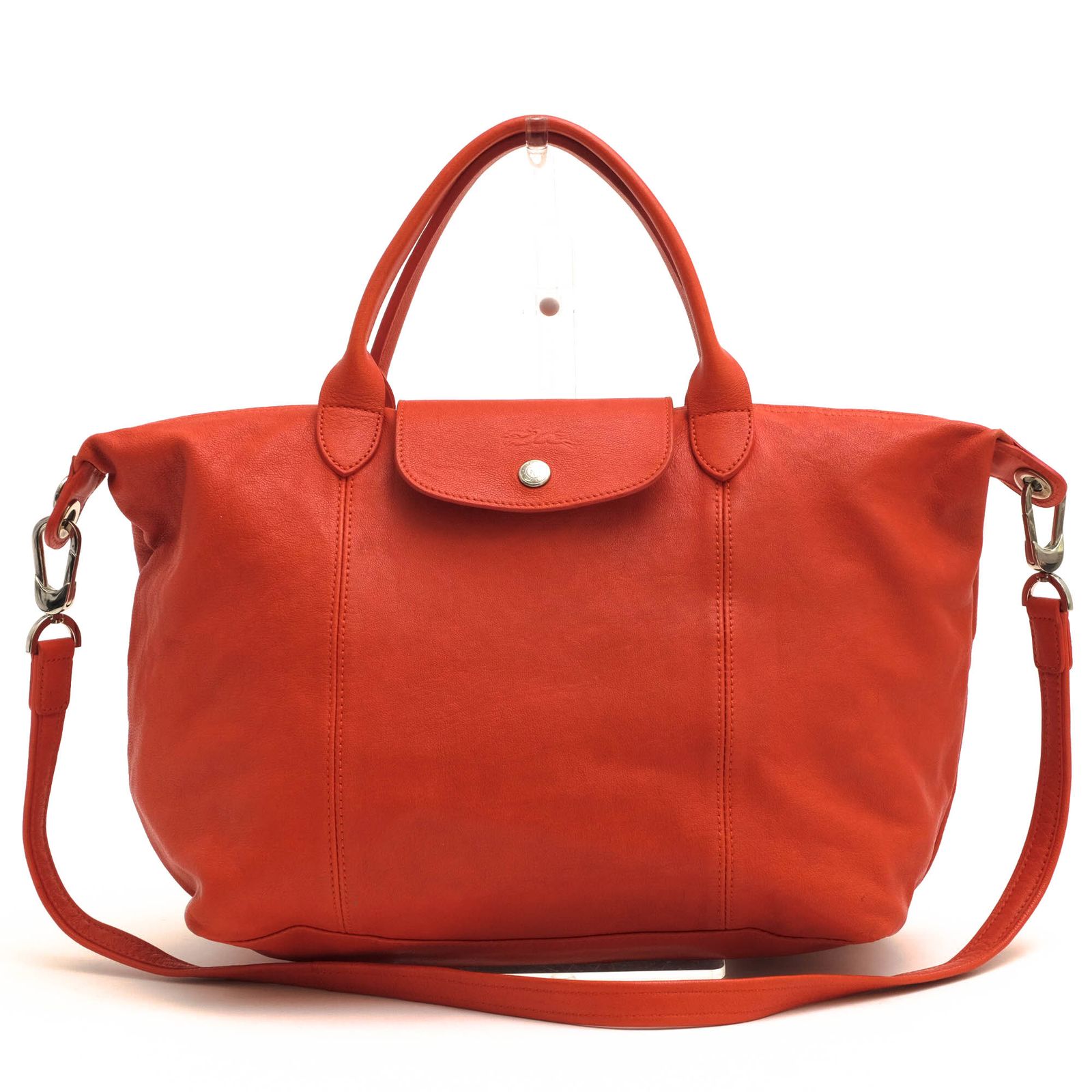 ロンシャン／Longchamp バッグ ハンドバッグ 鞄 トートバッグ レディース 女性 女性用 レザー 革 本革 オレンジ LE PLIAGE  CUIR ル・プリアージュ キュイール 折りたたみ可能 2WAY ショルダーバッグ - メルカリ