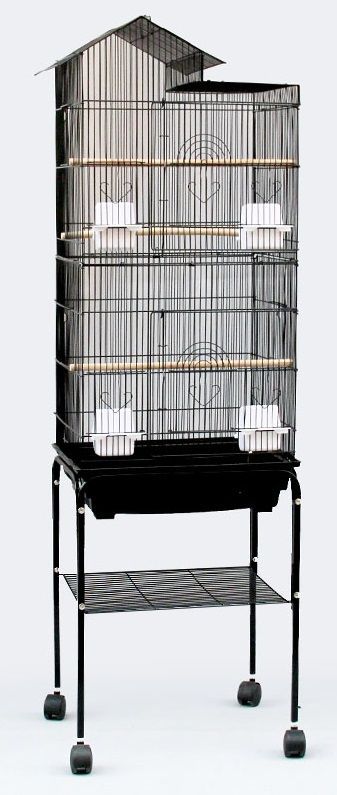 スタンド付き 角屋根 大型バードゲージ 鳥かご 鳥小屋 鳥カゴ 鳥 ゲージ ケージ バードゲージ セキセイインコ 手乗りインコ