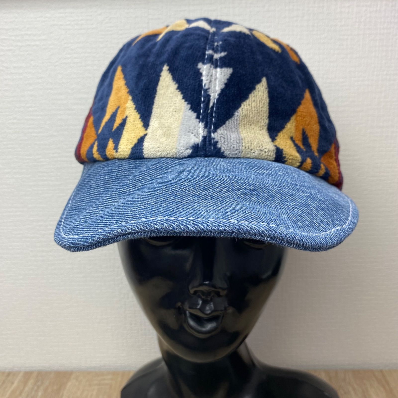 【リメイク】denim&pendletonキャップ F