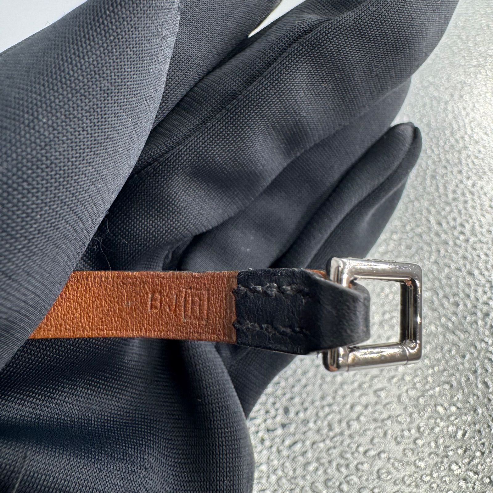 HERMES レザーブレスレット リヴァル ミニ ブラック ヴォー