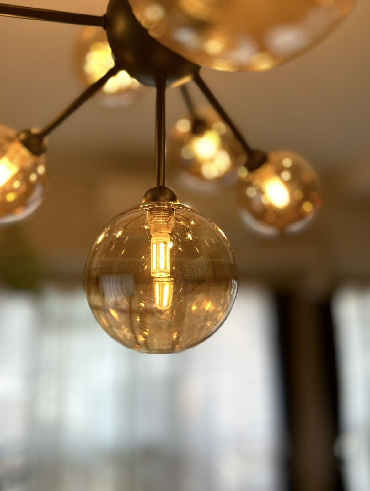 Baron バロン 照明 スタイリッシュ クローム ガラス シャボン玉 球体 ダイニング用食卓用 寝室 玄関 エントランス