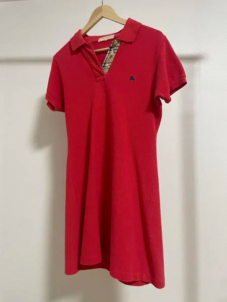 百貨店 正規品 バーバリー pk カラー ワンピース レッド ゴルフ テニス