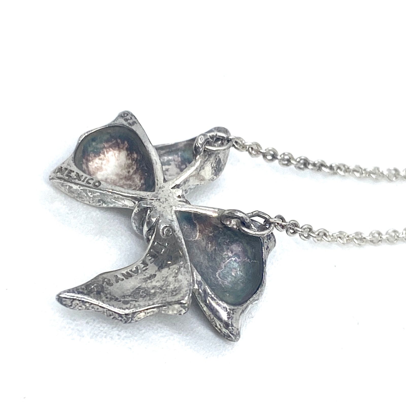 TIFFANY ＆ Co. ティファニー リボンモチーフネックレス silver925