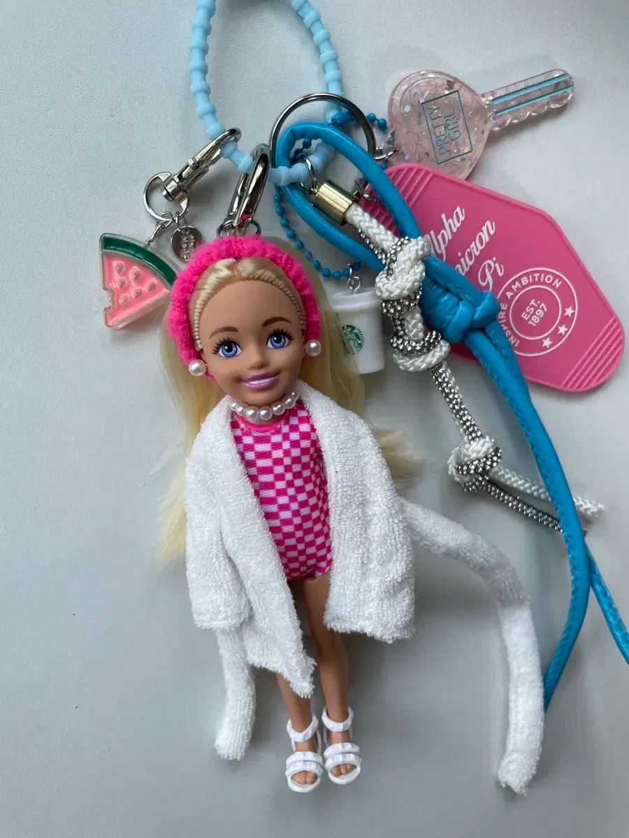 マテル人形使用 バービーキーホルダー バービーチャーム チェルシー
