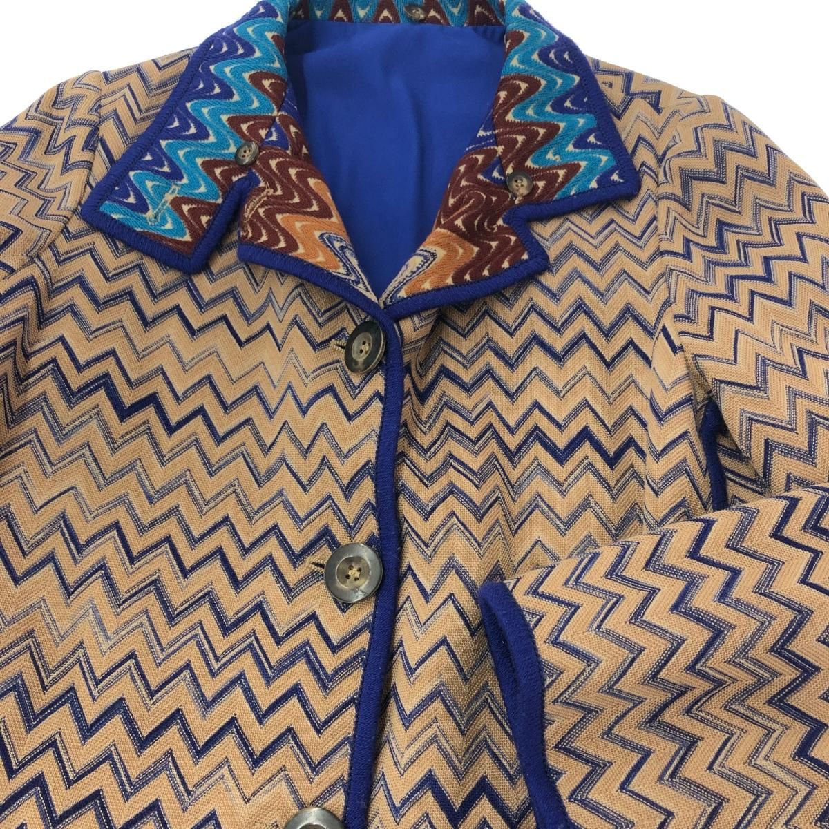 MISSONI ミッソーニ スタンドカラーコート/総柄 サイズ:42 ウール混