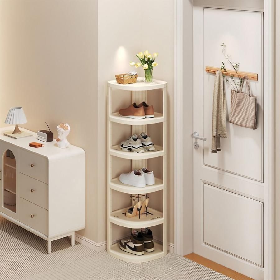 シューズラック シューズボックス 下駄箱 靴箱 スリム 6段 靴棚 玄関