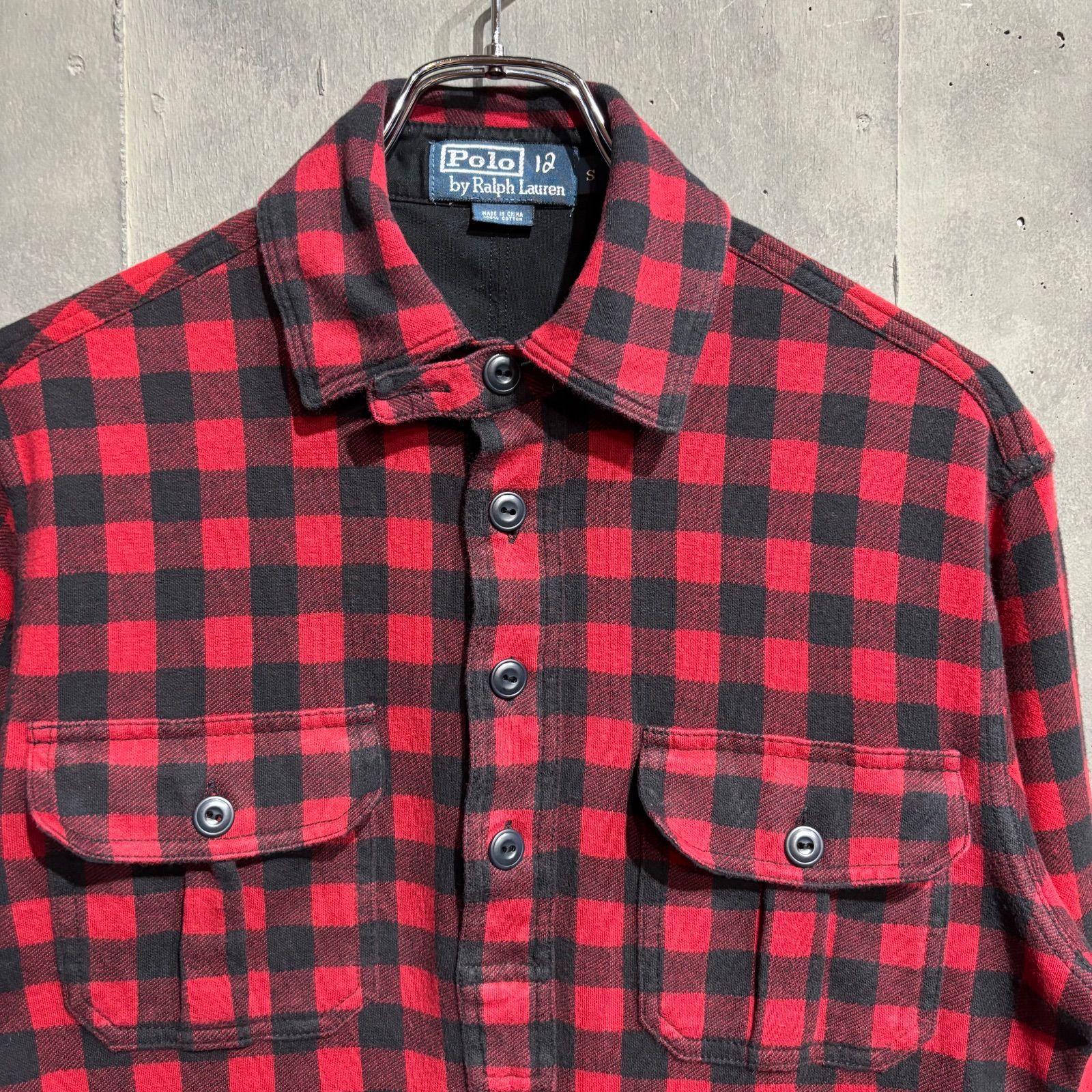 90〜00s Polo by Ralph Lauren バッファローチェック プルオーバーシャツ