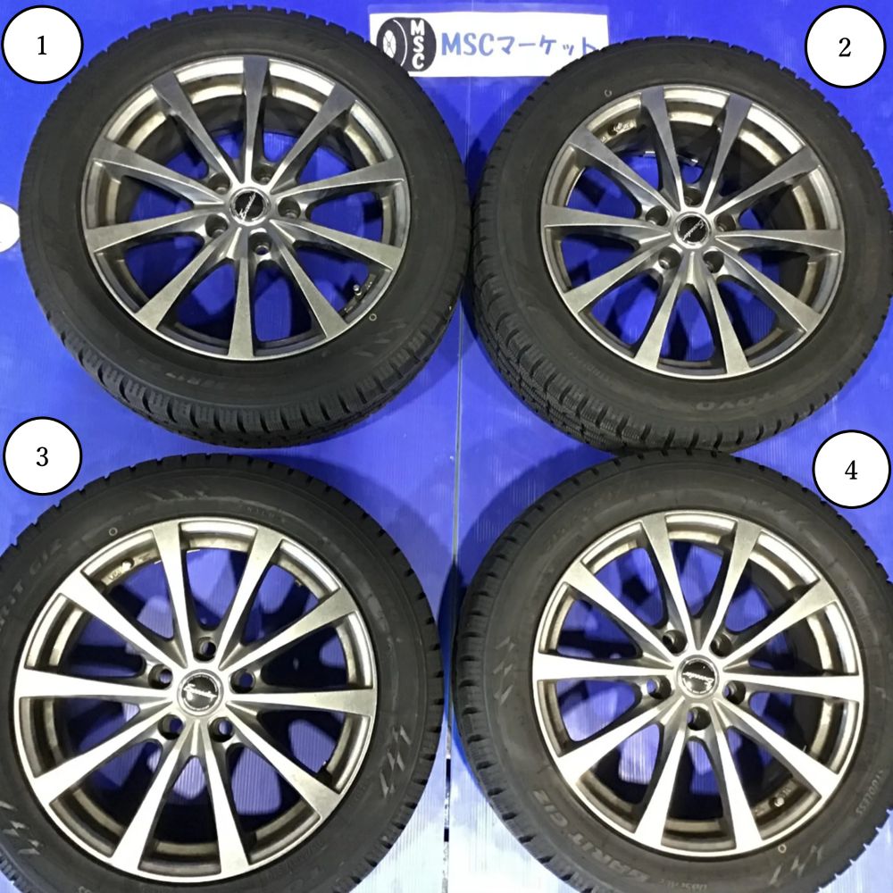 中古 ホイールタイヤ 4本 215/55R17 2022年製 フォルクスワーゲン T