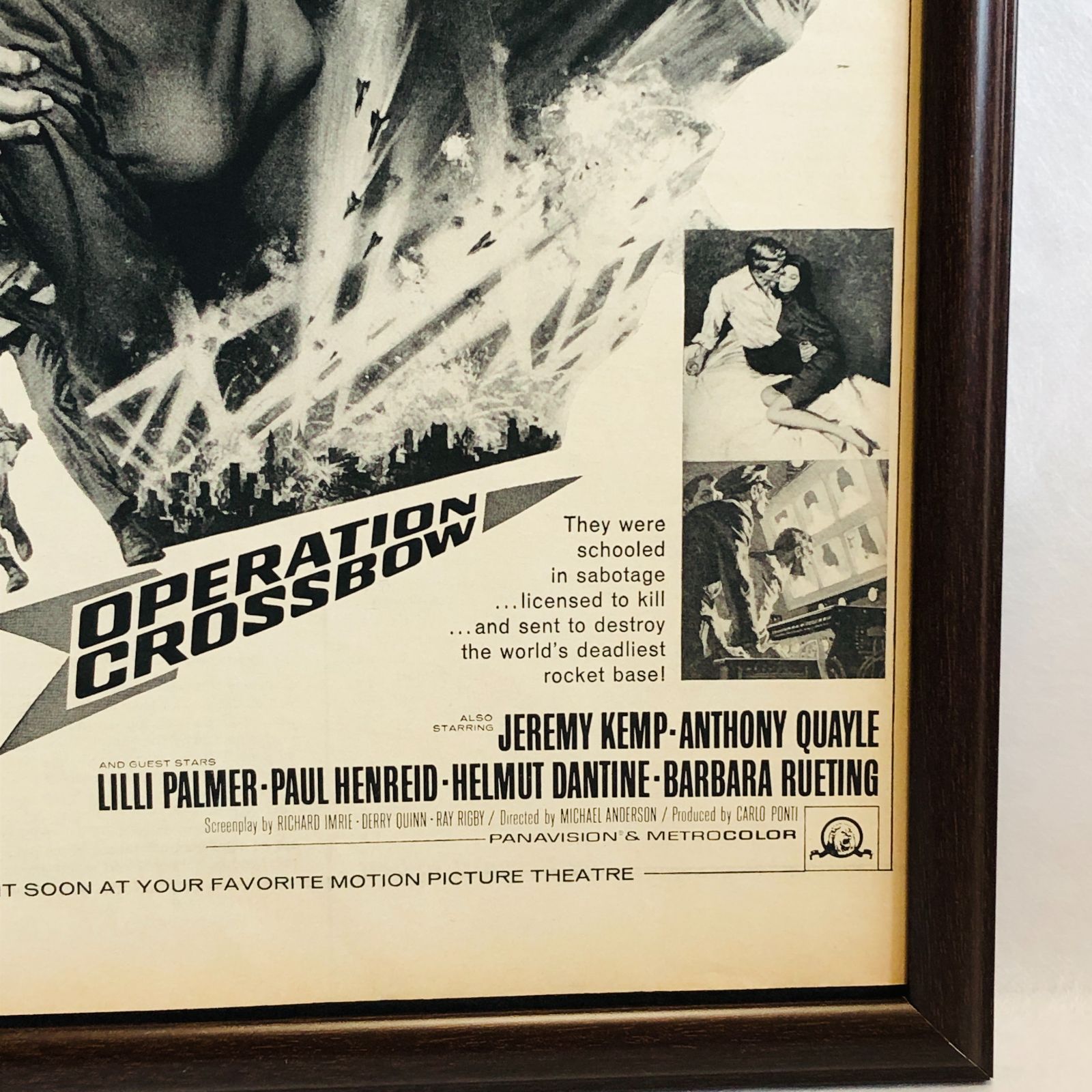 広告 ポスター ビンテージ 『 クロスボー作戦 映画 』 50's
